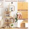 Costway 1/2 PCS 4-Tier S-Shaped Bookcase with 4 Open Cubes Geometric Corner Display Shelf